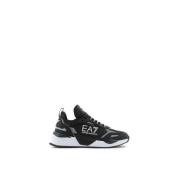 Zwarte Zilveren Sneaker Emporio Armani EA7 , Black , Heren