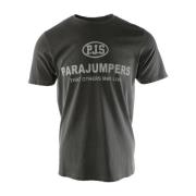Heren Grijs Katoenen T-shirt Parajumpers , Gray , Heren