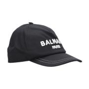 Kinder baseball katoenen pet met logo Balmain , Black , Dames