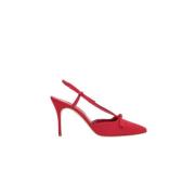 Rode Slingback met Stiletto Hak Manolo Blahnik , Red , Dames