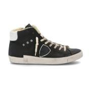 Zwarte High Top Sneakers met Distressed Details Philippe Model , Black...