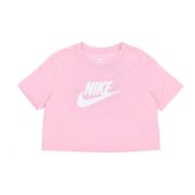 Zachtroze Crop Icon Tee Nike , Pink , Dames