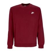 Donker Bietrood/Wit Crew Sweatshirt Nike , Brown , Heren