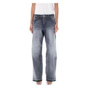 Wijde Denim Jeans Dsquared2 , Black , Dames