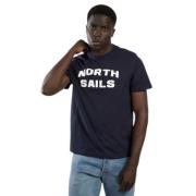Biologisch katoenen T-shirt met ronde hals en korte mouwen North Sails...