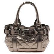 Pre-owned Leather totes Burberry Vintage , Gray , Dames