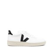 Witte Zwarte V-10 Sneakers Veja , White , Dames