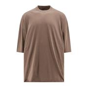 Bruine Oversize T-Shirt Rick Owens , Brown , Heren
