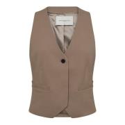 Moderne Getailleerde Vest met V-Hals en Knoopsluiting Copenhagen Muse ...