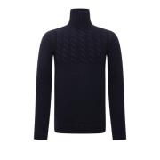 Blauwe Wollen Coltrui met Col Maison Margiela , Blue , Heren