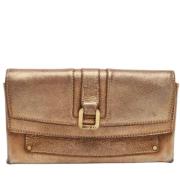 Pre-owned Leather clutches Jimmy Choo Pre-owned , Brown , Dames