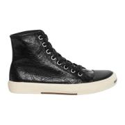 Zwarte Leren Sneakers voor Vrouwen Balenciaga , Black , Dames