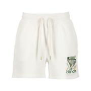 Witte katoenen shorts met elastische taille en trekkoord Casablanca , ...