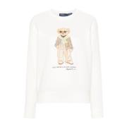 Witte Sweaters met Polo Bear Polo Ralph Lauren , White , Dames
