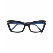 Zwarte Optisch Frame Stijlvol en veelzijdig Tom Ford , Black , Dames