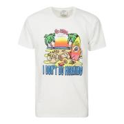 Wit Katoenen T-Shirt met Wilde Ezel Wild Donkey , White , Heren