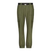 Cargo broek met logo riem Liu Jo , Green , Dames