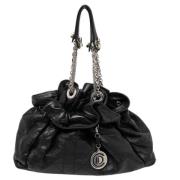 Pre-owned Leather handbags Dior Vintage , Black , Dames