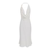 Midi jurk met zwierige rok Elisabetta Franchi , White , Dames