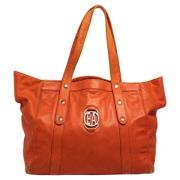 Pre-owned Leather totes Armani Pre-owned , Orange , Dames