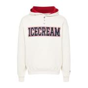 Witte Trui met Appliqué Logo Icecream , White , Heren