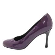 Pre-owned Leather heels Yves Saint Laurent Vintage , Purple , Dames