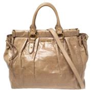 Pre-owned Leather totes Miu Miu Pre-owned , Beige , Dames