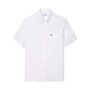 Witte Linnen Overhemd voor Heren Lacoste , White , Heren