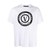 Grafische Print T-shirts en Polos Versace Jeans Couture , White , Here...