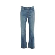Slim Fit Jeans met Logo Details 7 For All Mankind , Blue , Heren