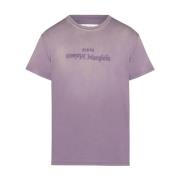 Paarse T-shirt met omgekeerde print Maison Margiela , Purple , Dames