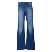 Uitlopende Jeans in Vervaagd Blauw Denim Ami Paris , Blue , Dames