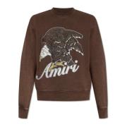 Sweatshirt met logo Amiri , Brown , Heren