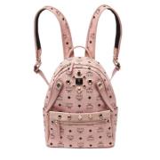 Pre-owned Coated canvas backpacks MCM Pre-owned , Pink , Dames