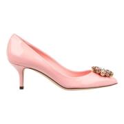Roze kristalversierde suède pumps Dolce & Gabbana , Pink , Dames