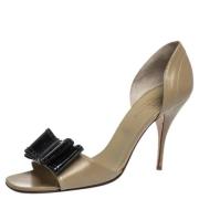 Pre-owned Leather heels Valentino Vintage , Beige , Dames