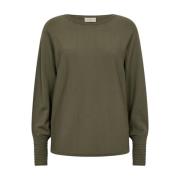 Flow Groene Pullover Freequent , Green , Dames