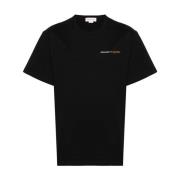 Zwart Logo T-shirt met Korte Mouwen Alexander McQueen , Black , Heren
