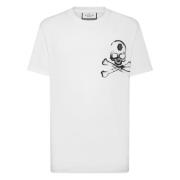 Ronde Hals T-Shirt Philipp Plein , White , Heren