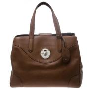Pre-owned Leather handbags Ralph Lauren Pre-owned , Brown , Dames