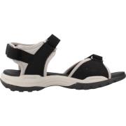 Comfortabele platte sandalen voor vrouwen Geox , Black , Dames