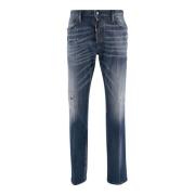 Denim Jeans met Versleten Effect Dsquared2 , Blue , Heren