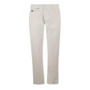 Witte Denim Broek Versace , White , Heren