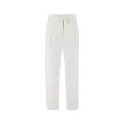 Straight Trousers Peserico , White , Dames