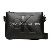 Dames Lente/Zomer PU Tas Calvin Klein Jeans , Black , Dames