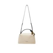 Canvas handtas met leren handvat JW Anderson , White , Dames