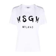 t-shirt Msgm , White , Dames