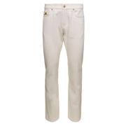 Witte relaxte fit jeans Versace , White , Heren
