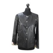 Pre-owned Leather outerwear Chanel Vintage , Black , Dames