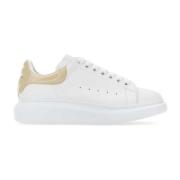 Witte leren sneakers met grijze hiel Alexander McQueen , White , Heren